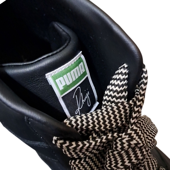 Puma x Rhuigi Suede Mid Black Tan Leather Sneaker Men’s 12 - Picture 4 of 16